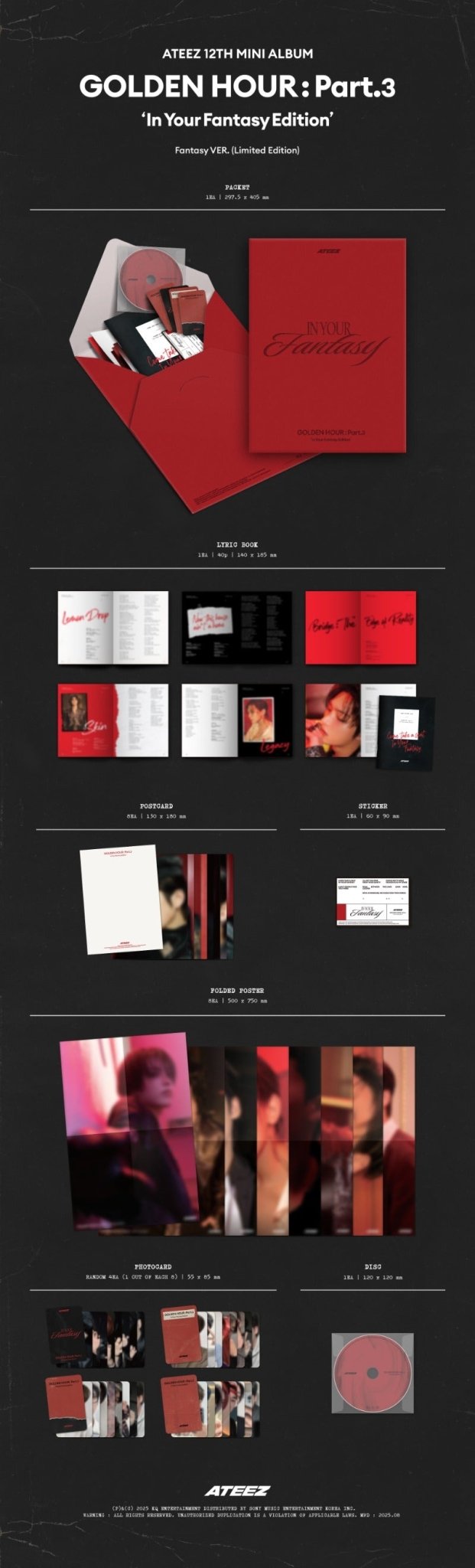 PRE - ORDER ATEEZ 12th Mini Album GOLDEN HOUR : Part.3 'In Your Fantasy Edition' Limited – album ( / / ) | HobiEgo