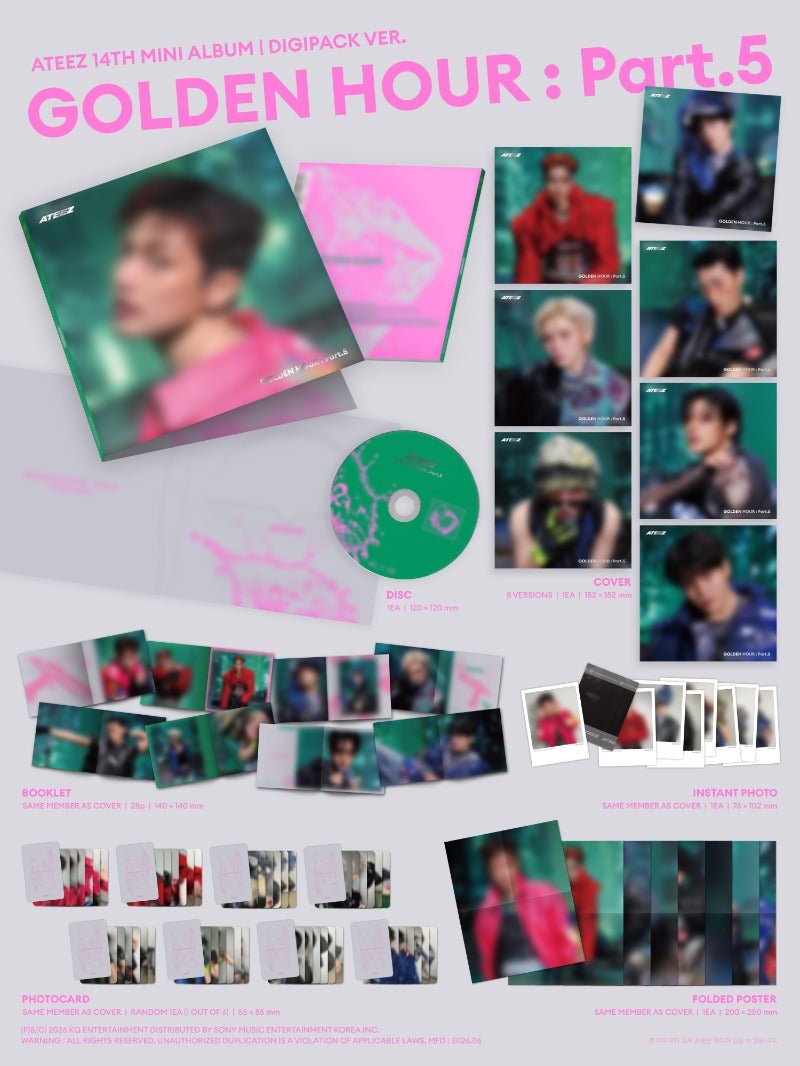 ATEEZ サン Madrid hello82 出回り希少 ATEEZ GOLDEN HOUR : Part.4 (hello82) (Europe POP-UP Exclusive