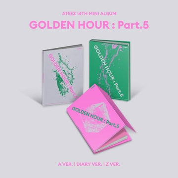 PRE - ORDER ATEEZ 14th Mini Album GOLDEN HOUR : Part.5 + Sound Wave POB – album  (A (PINK) / / ) | HobiEgo K - pop Shop