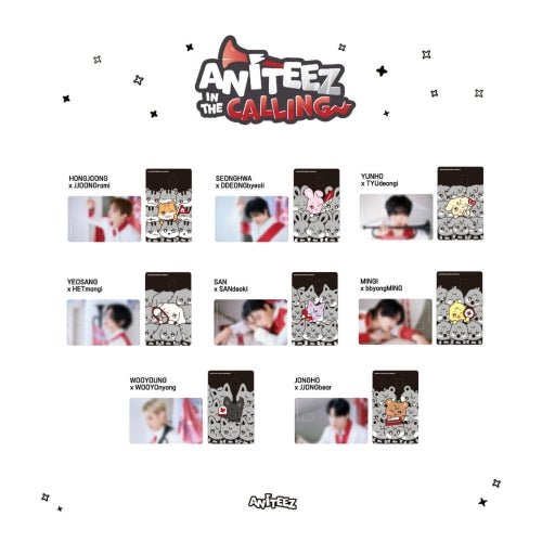 PRE - ORDER ATEEZ X ANITEEZ ANITEEZ IN THE CALLING Card Cover Sticker Set – Merchandise (JJONGrami / / ) | HobiEgo