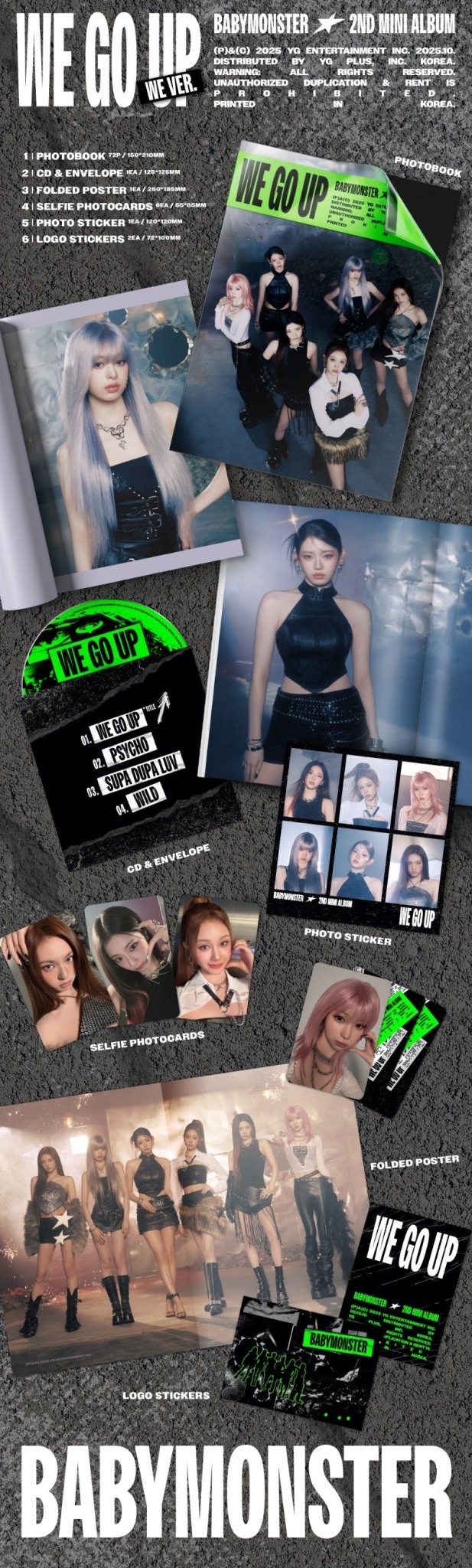 PRE - ORDER BABYMONSTER 2nd Mini Album WE GO UP (WE Version) – album ( / / ) | HobiEgo