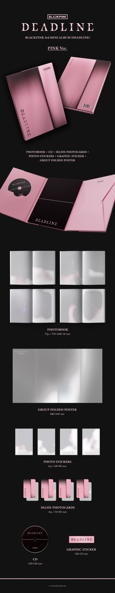 PRE - ORDER BLACKPINK 3rd Mini Album DEADLINE – album  (PINK / / ) | HobiEgo