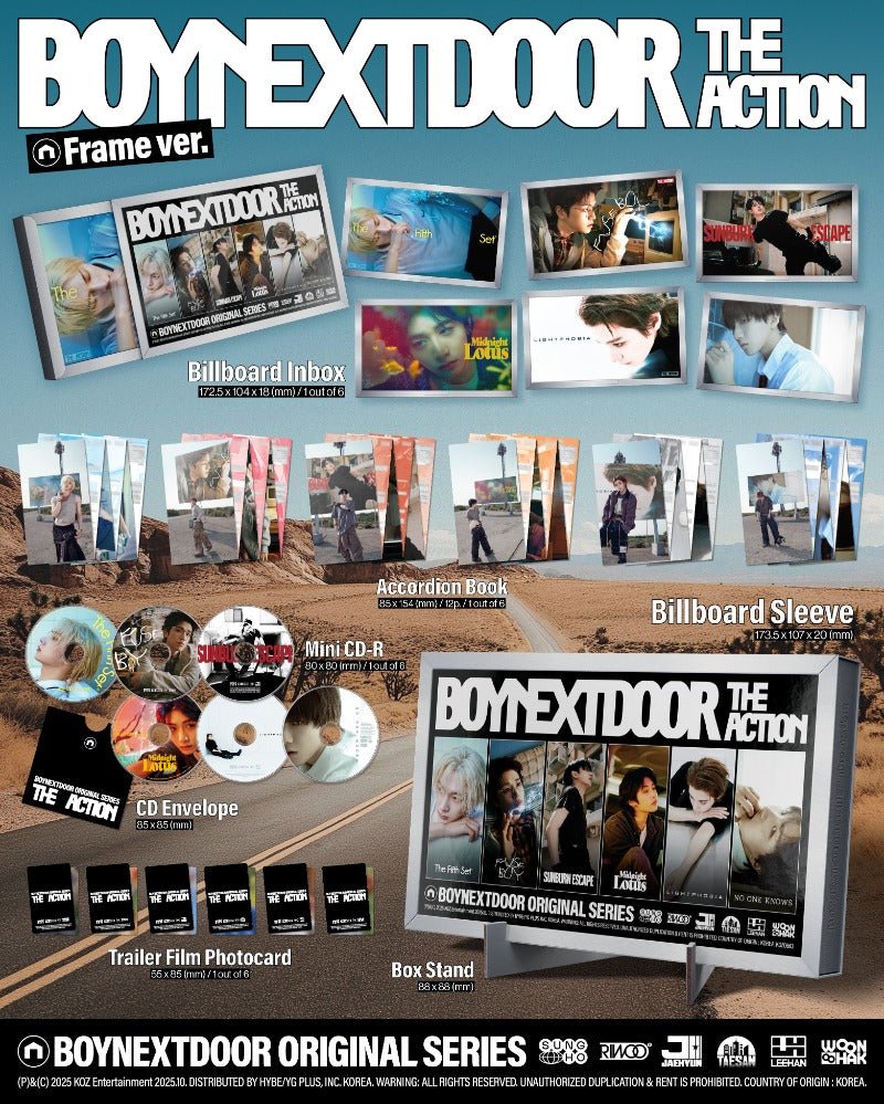 PRE - ORDER BOYNEXTDOOR 5th Mini Album The Action (Frame Version) – album ( / / ) | HobiEgo