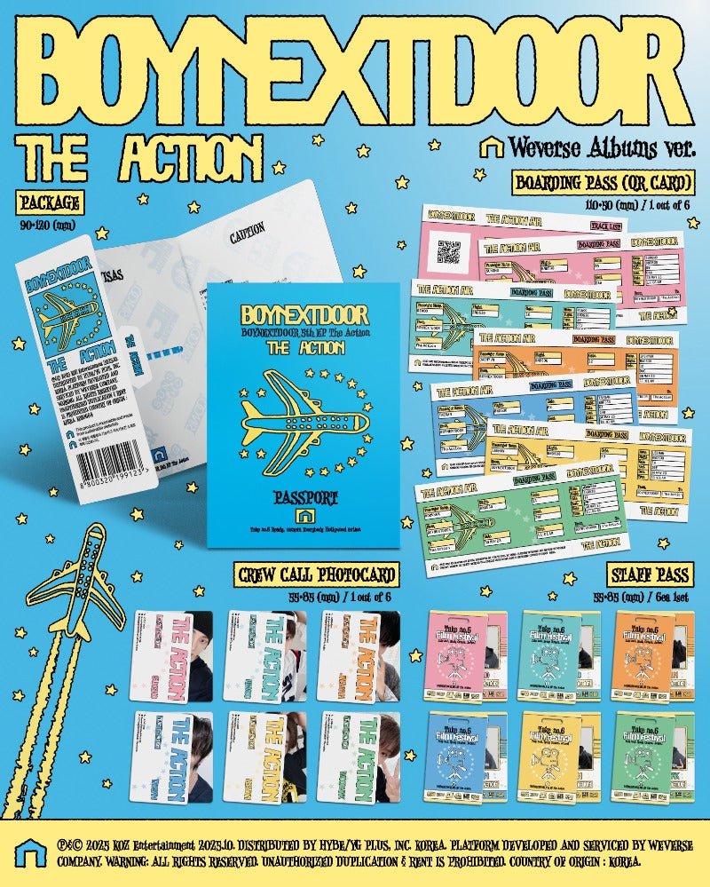 PRE - ORDER BOYNEXTDOOR 5th Mini Album The Action (Weverse Album) – album ( / / ) | HobiEgo