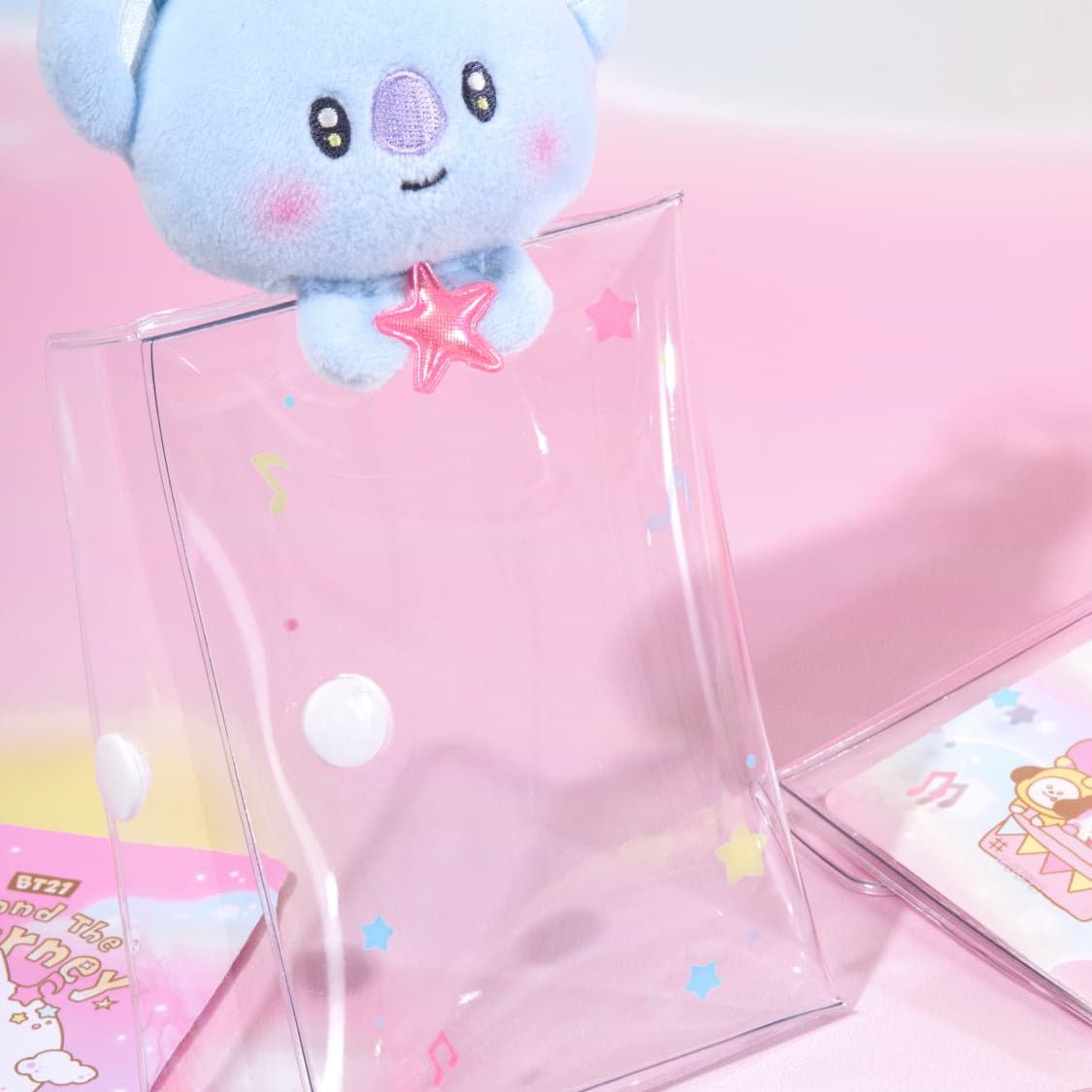 PRE - ORDER BT21 Beyond The Journey Clear Plush Pouch Keyring – merch  (RM = Koya / / ) | HobiEgo K - pop Shop