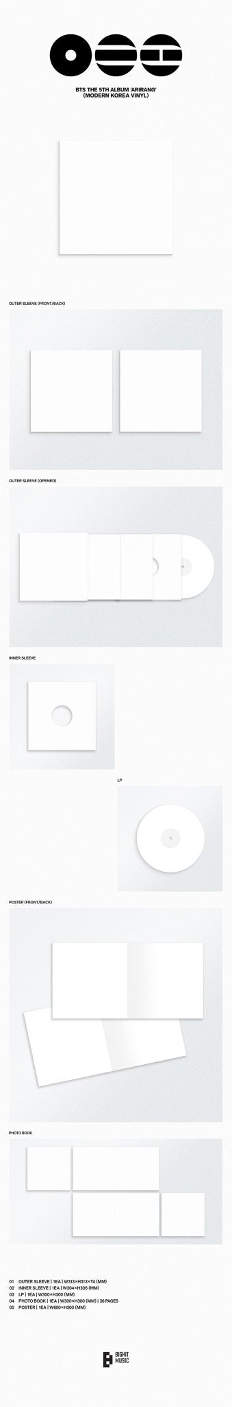 PRE - ORDER BTS 5th Full Album ARIRANG (Modern Korea Vinyl) Version – album  ( / / ) | HobiEgo