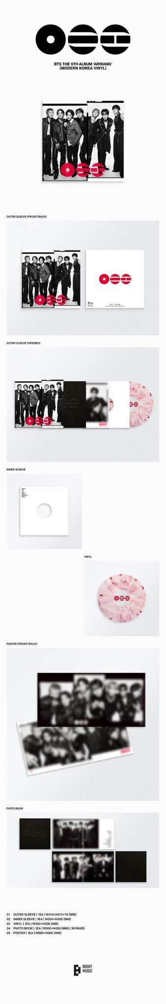 PRE - ORDER BTS 5th Full Album ARIRANG (Modern Korea Vinyl) Version – album  ( / / ) | HobiEgo K - pop Shop