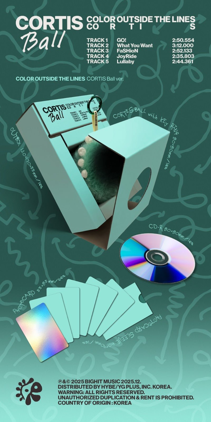 PRE - ORDER CORTIS 1st EP COLOR OUTSIDE THE LINES (CORTIS Ball Version) – album ( / / ) | HobiEgo
