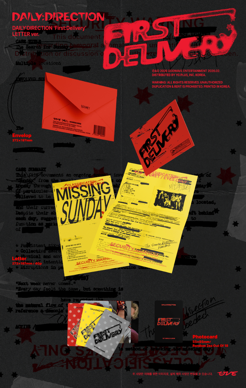 Pre - Order DAILY:DIRECTION 1st Single Album FIRST:DELIVERY LETTER Version – album  ( / / ) | HobiEgo