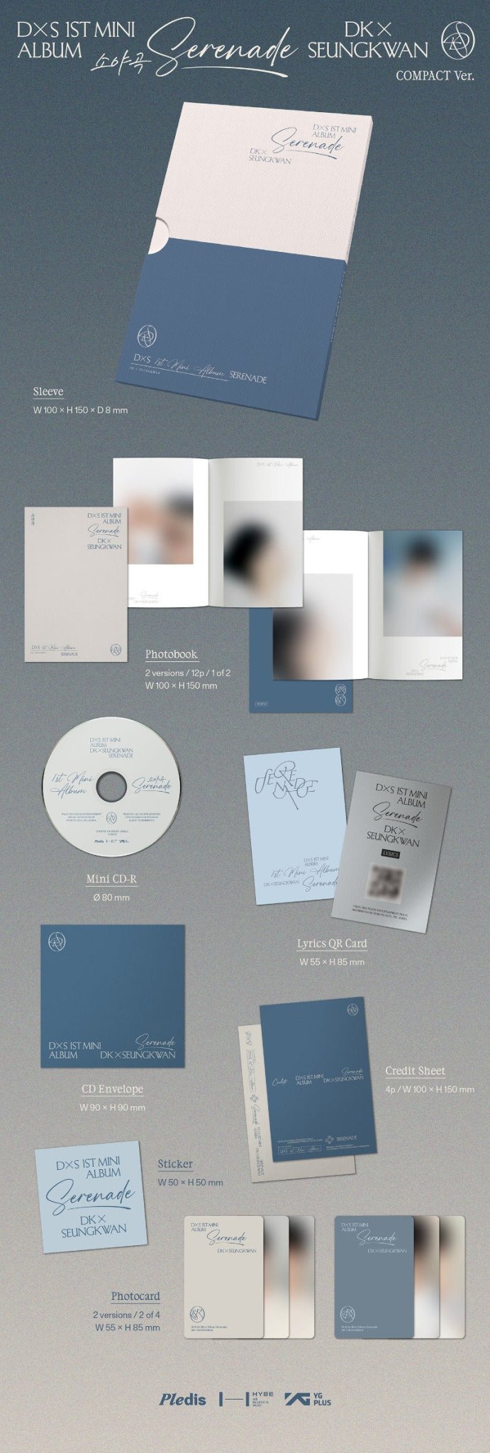 DK X SEUNGKWAN (SEVENTEEN) 1st Mini Album Serenade (COMPACT Version) – album 8800344689228 ( / / ) | HobiEgo