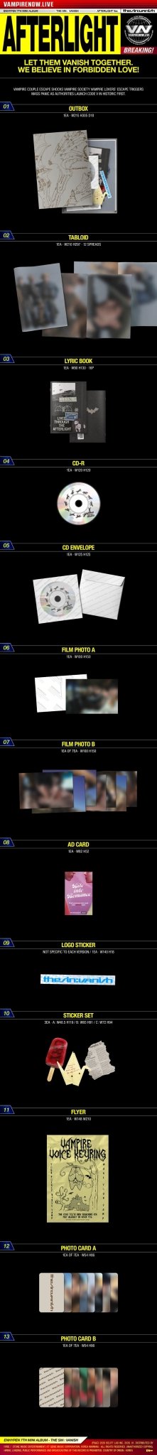 PRE - ORDER ENHYPEN 7th Mini Album THE SIN VANISH + ALADIN POB – album (FORBIDDEN (Black) / / ) | HobiEgo