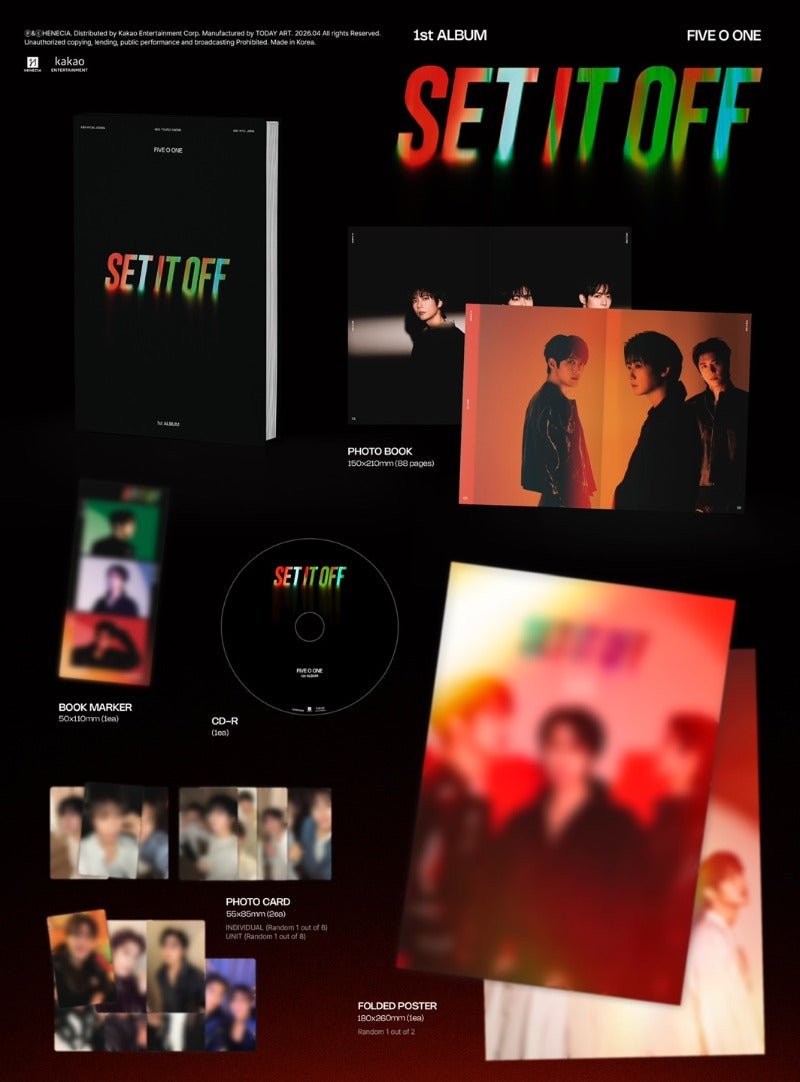 PRE - ORDER FIVE O ONE 1st Full Album SET IT OFF – album  ( / / ) | HobiEgo K - pop Shop