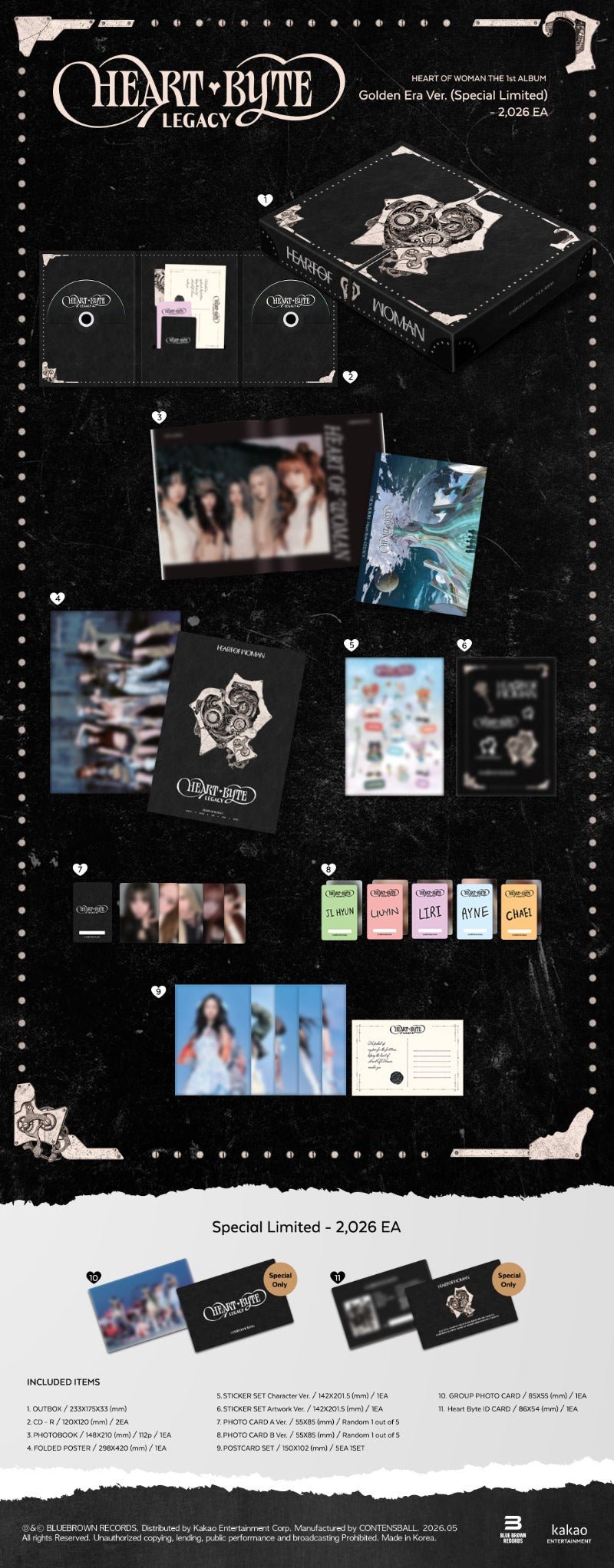 PRE - ORDER HEART OF WOMAN 1st Album Heart Byte : LEGACY (Golden Era Special Limited) – album  ( / / ) | HobiEgo K - pop Shop