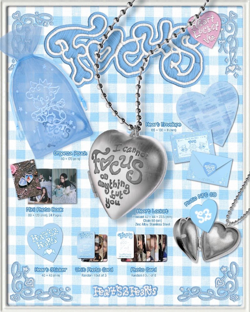PRE - ORDER Hearts2Hearts 1st Mini Album FOCUS (Heart Locket Smart Album) – album ( / / ) | HobiEgo
