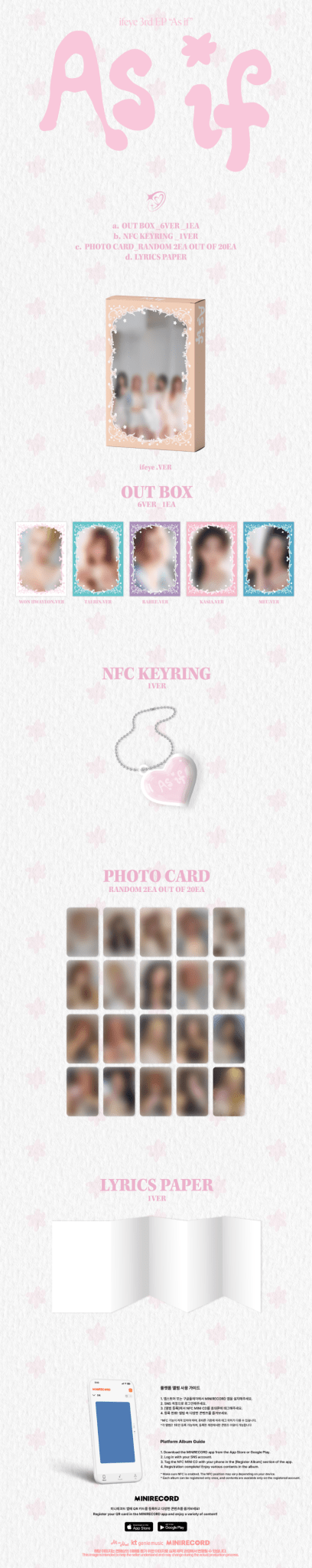 PRE - ORDER ifeye 3rd EP Album As if (Platform Version) – album  (Won Hwayeon / / ) | HobiEgo K - pop Shop