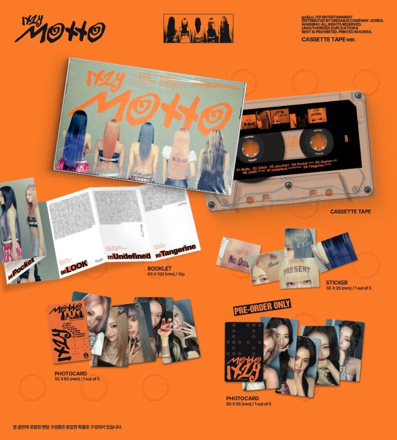 PRE - ORDER ITZY 12th Mini Album Motto CASSETTE TAPE Version – album  ( / / ) | HobiEgo K - pop Shop