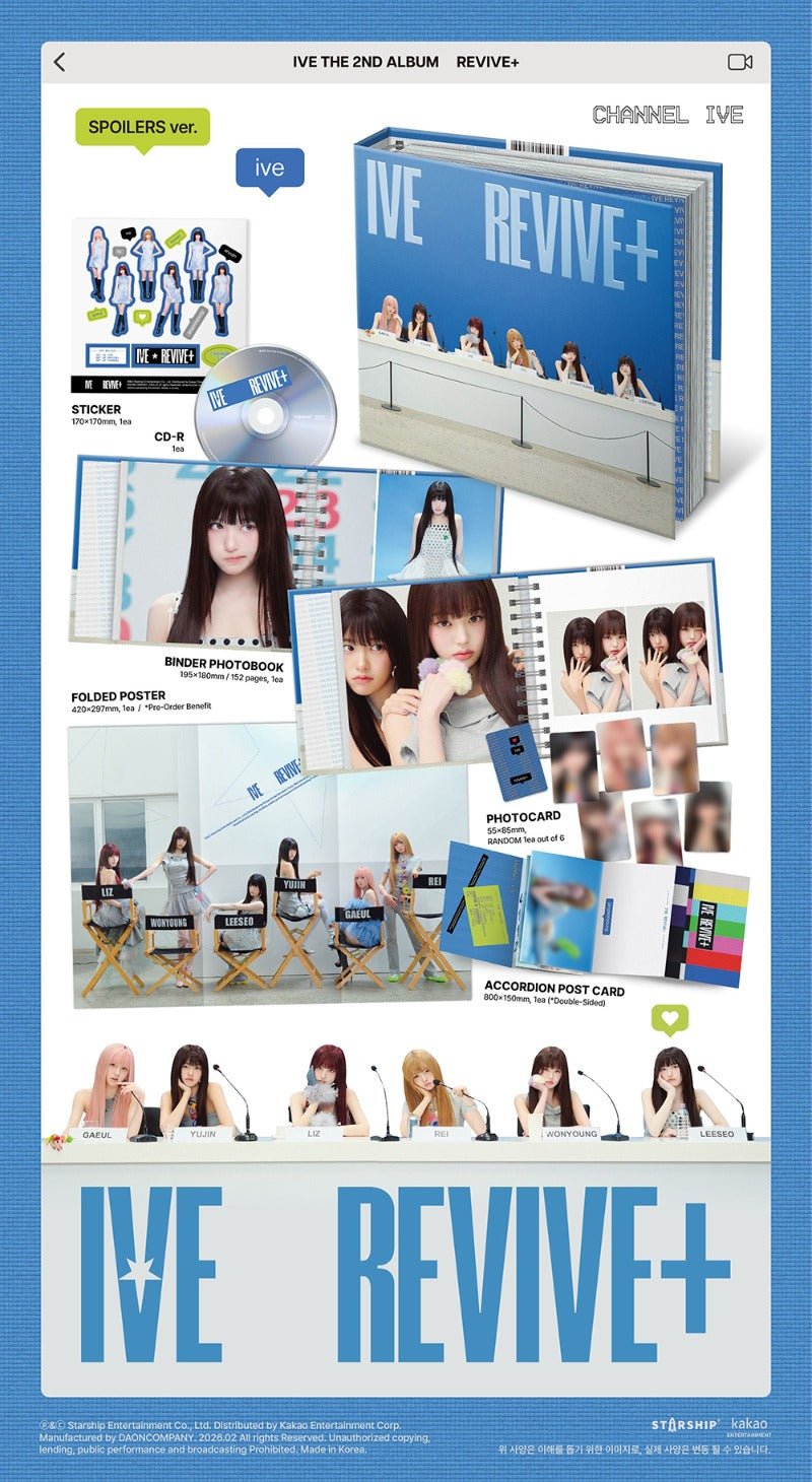 PRE - ORDER IVE 2nd Album REVIVE+ (SPOILERS Version) – album  ( / / ) | HobiEgo