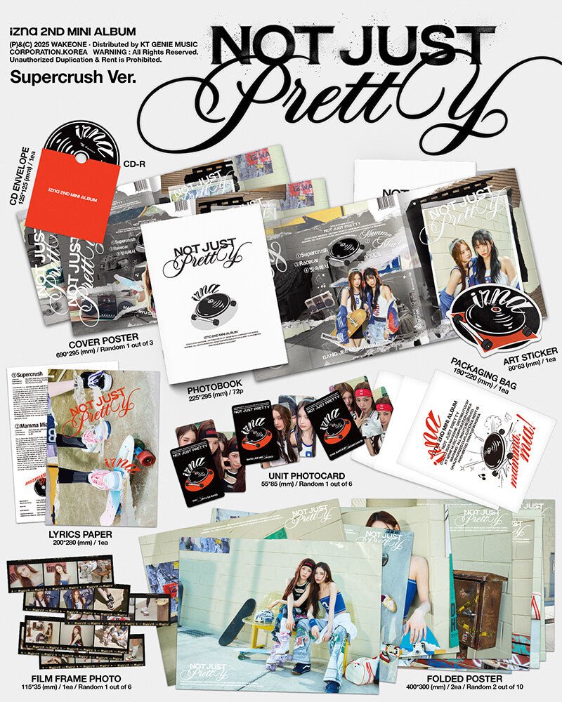 PRE - ORDER izna 2nd Mini Album Not Just Pretty (Supercrush Posterbook Version) – album (A / / ) | HobiEgo