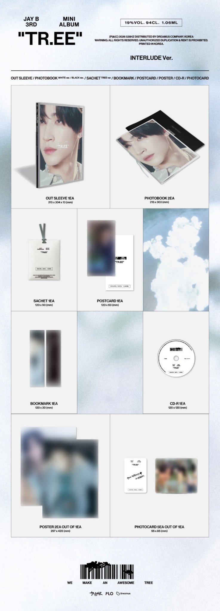 PRE - ORDER JAY B 3rd Mini Album TR.EE INTERLUDE Version – album  ( / / ) | HobiEgo K - pop Shop
