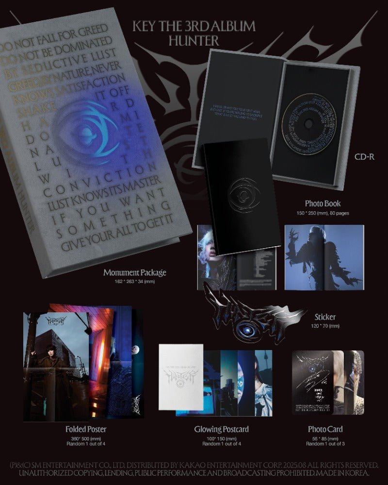 PRE - ORDER KEY 3rd Full Album HUNTER (Monument Version) – album ( / / ) | HobiEgo
