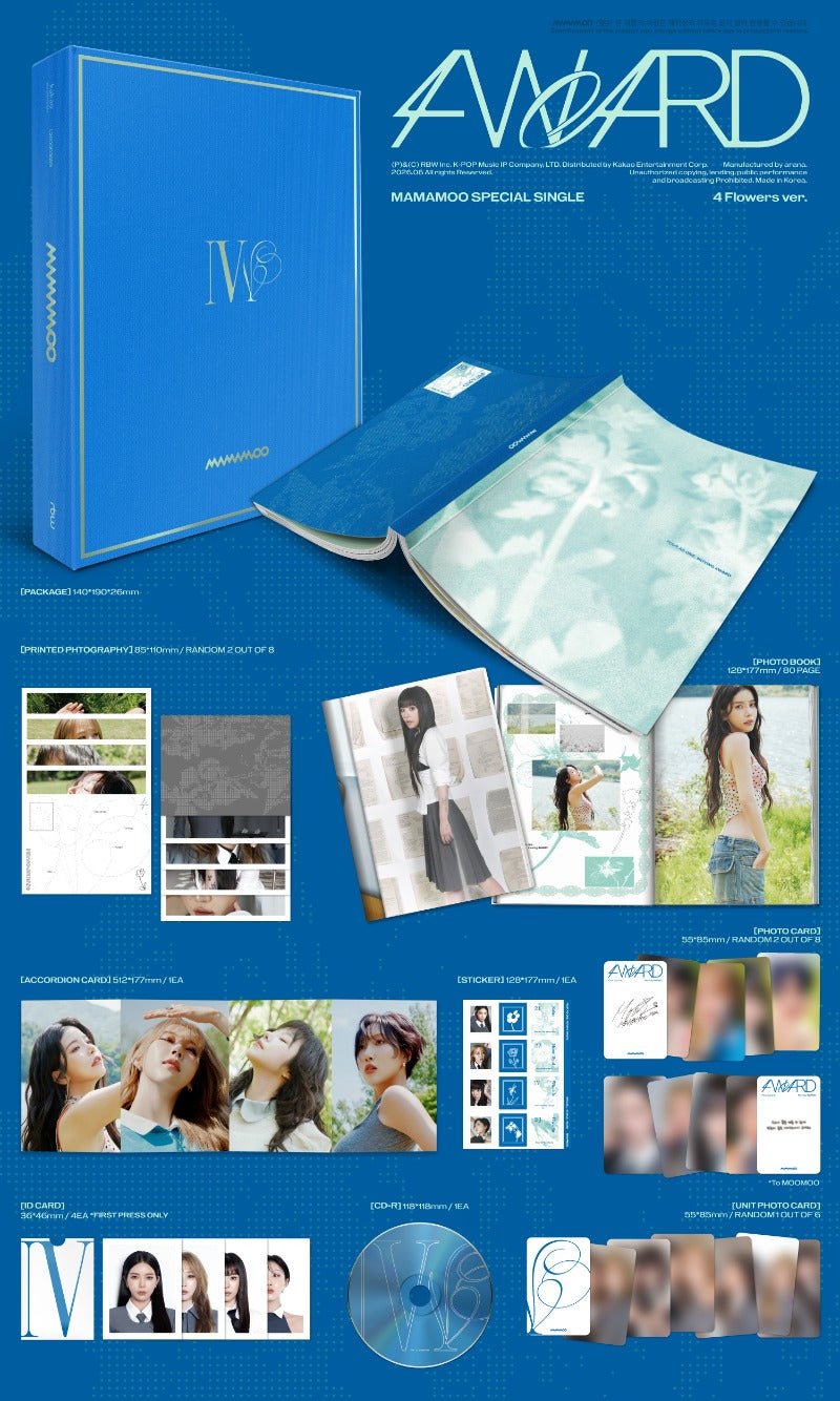 PRE - ORDER MAMAMOO Special Single 4WARD (4 Flowers Version) – album  ( / / ) | HobiEgo K - pop Shop