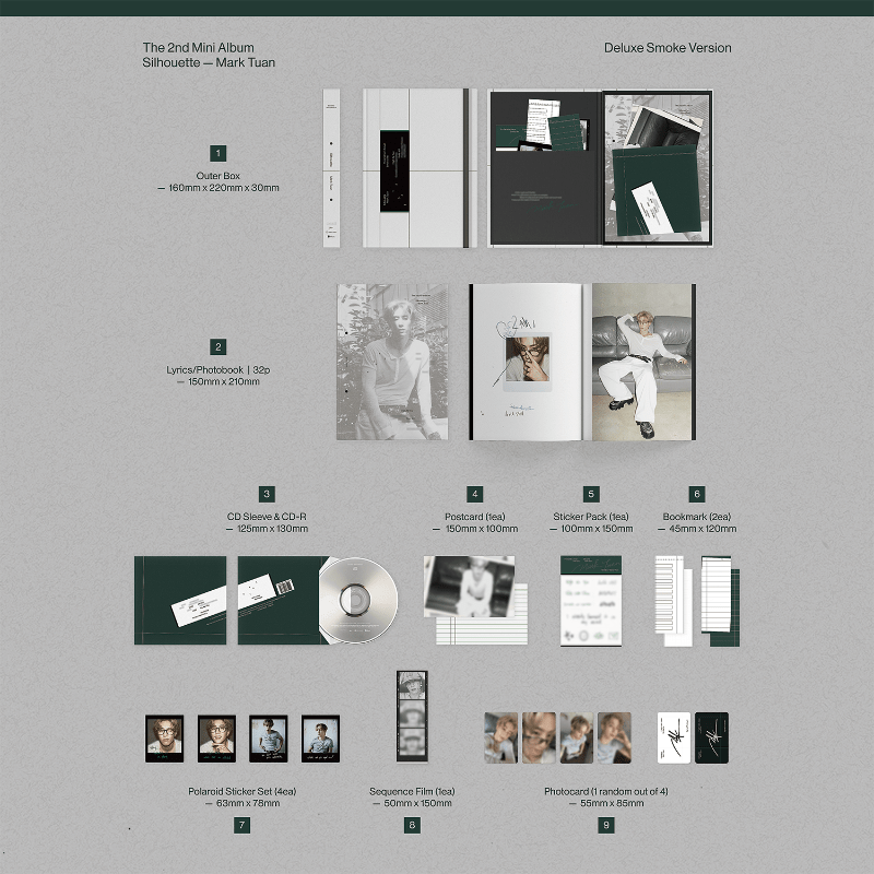 PRE - ORDER Mark Tuan 2nd Mini Album Silhouette (Smoke Deluxe Version) – album ( / / ) | HobiEgo