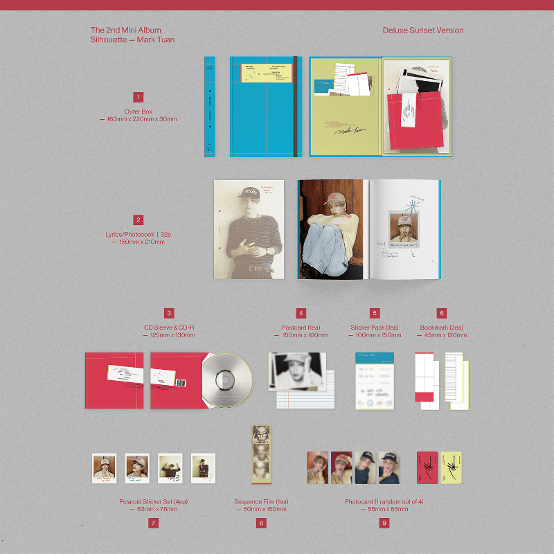 PRE - ORDER Mark Tuan 2nd Mini Album Silhouette (Sunset Deluxe Version) – album ( / / ) | HobiEgo