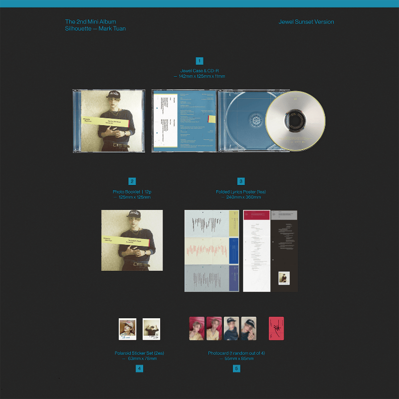 PRE - ORDER Mark Tuan 2nd Mini Album Silhouette (Sunset Jewel Version) – album ( / / ) | HobiEgo