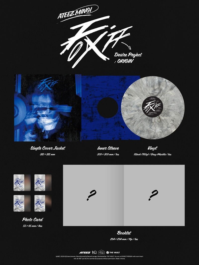 PRE - ORDER MINGI (ATEEZ) FIX OFF Desire Project : ORIGIN] (Vinyl) – album  ( / / ) | HobiEgo K - pop Shop