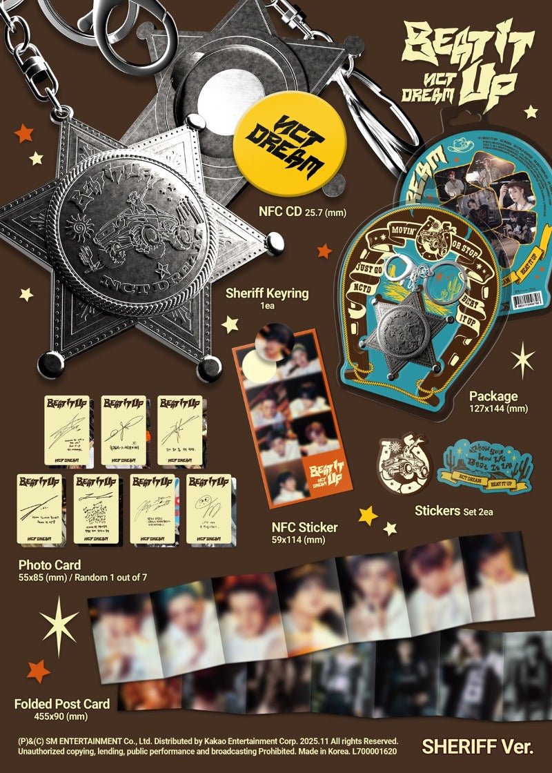 PRE - ORDER NCT DREAM 6th Mini Album Beat It Up (Sheriff Smart Version) – album ( / / ) | HobiEgo