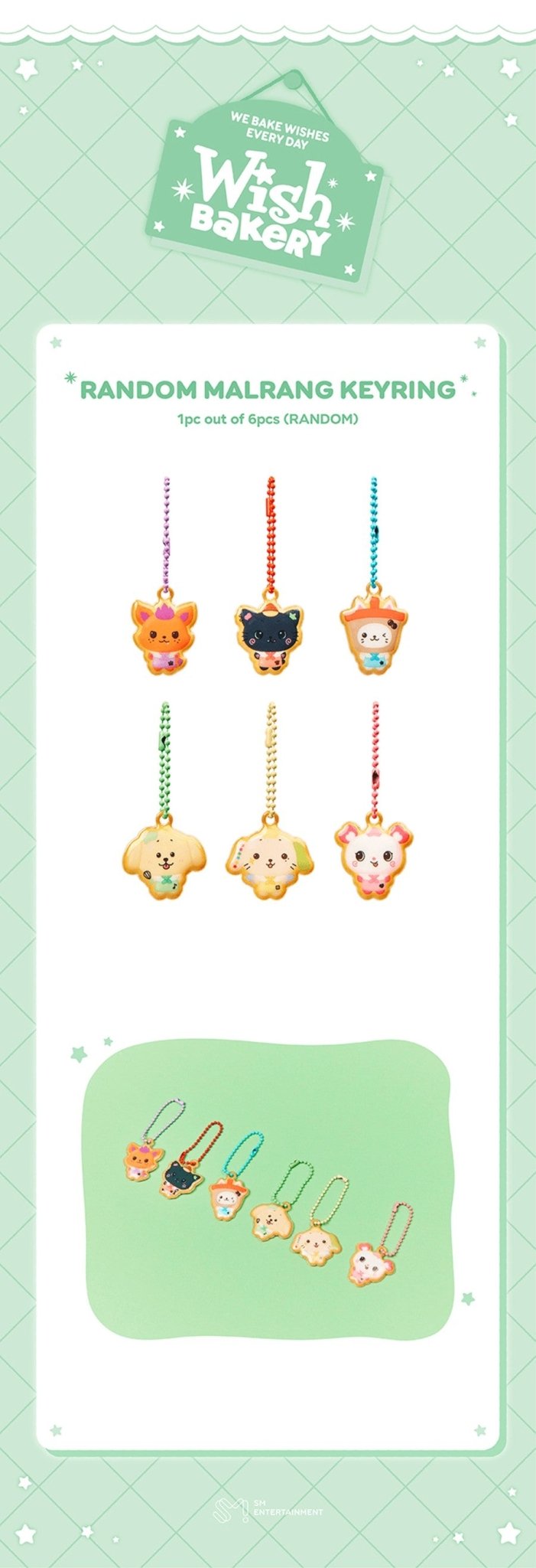 PRE - ORDER NCT WISH Wish Bakery MD RANDOM MALRANG Keyring – merch  ( / / ) | HobiEgo K - pop Shop