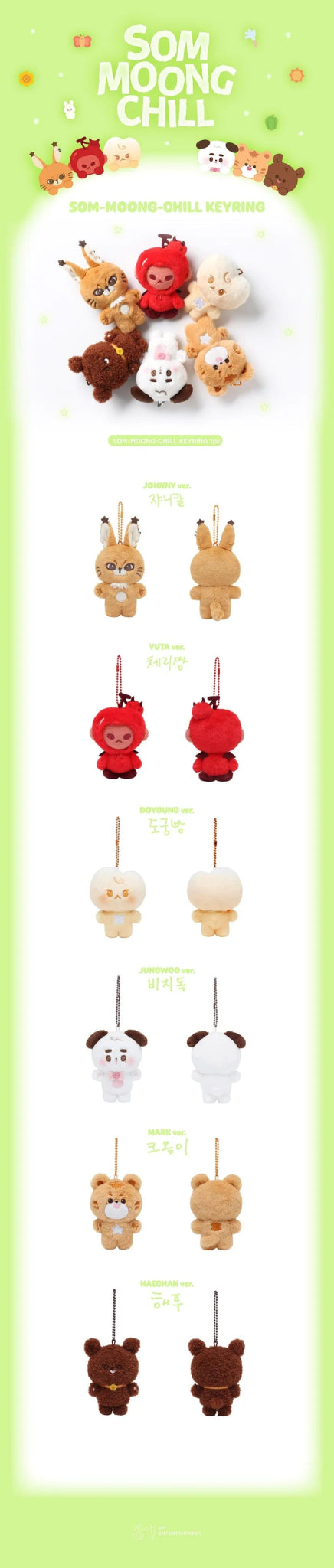 PRE - ORDER NCT127 SOM - MOONG - CHILL 2025 Character Keyring – merch (Johnny / / ) | HobiEgo