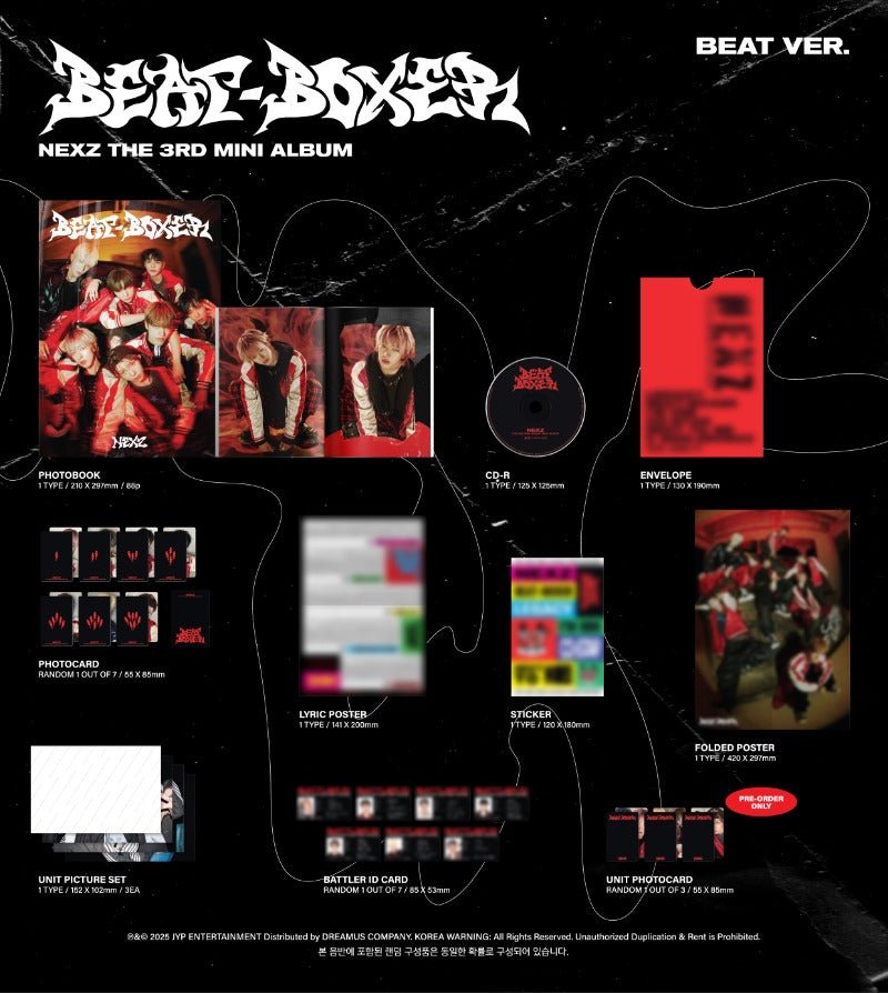 PRE - ORDER NEXZ 3rd Mini Album Beat - Boxer – album (Boxer (PEACH) / / ) | HobiEgo