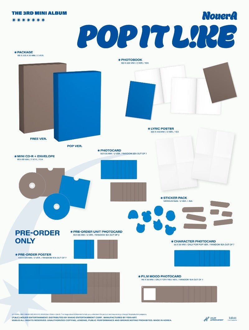 Pre - Order NouerA 3rd Mini Album POP LIKE IT Photobook Version Random – album  ( / / ) | HobiEgo