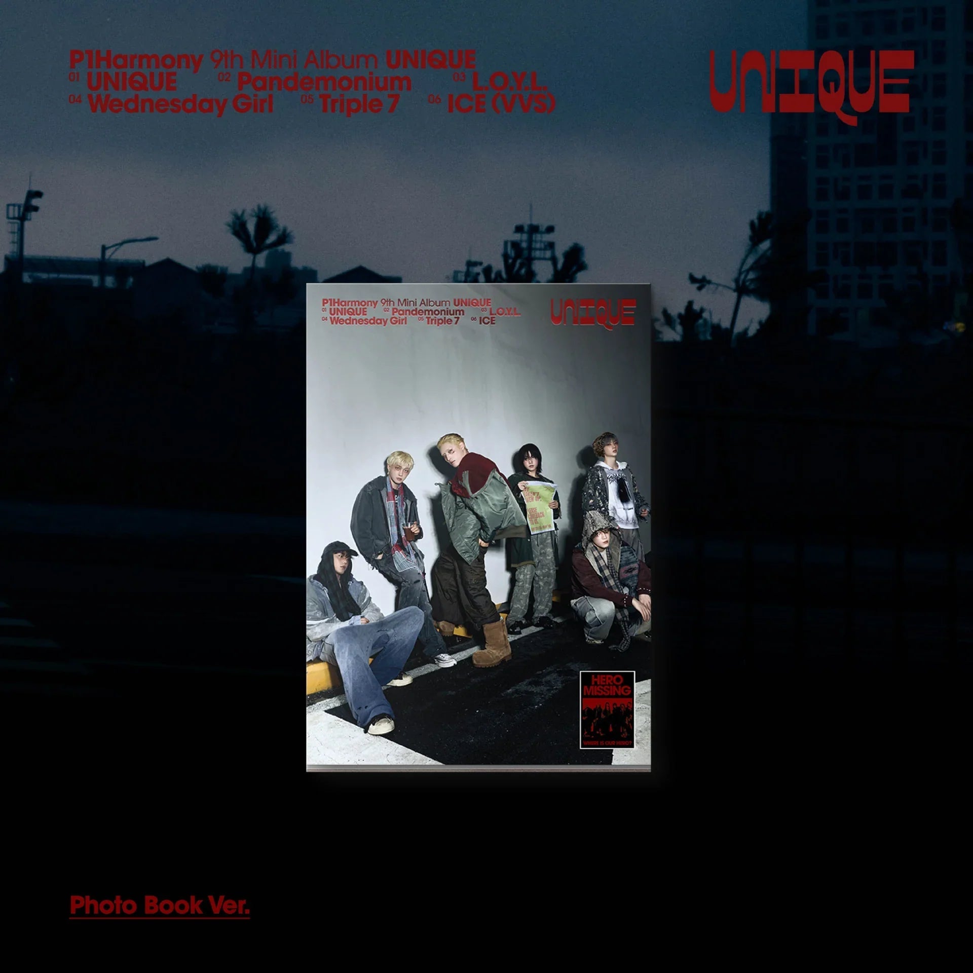 PRE - ORDER P1Harmony 9th Mini Album UNIQUE – album 810141857605 (A / / ) | HobiEgo
