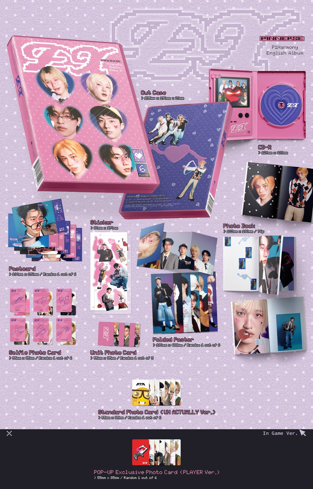 PRE - ORDER P1Harmony English Album EX Photobook (hello82 POP - UP Exclusive) – album (In Game / / ) | HobiEgo