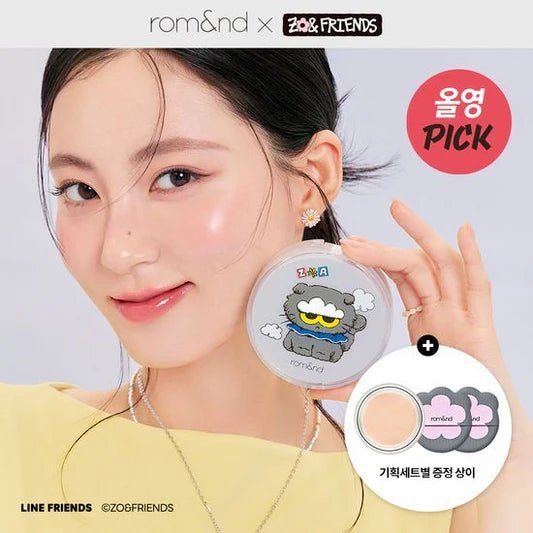 PRE - ORDER ROM&ND X ZO& FRIENDS Bare Water Cushion Set – makeup (02 PURE 21 / / ) | HobiEgo