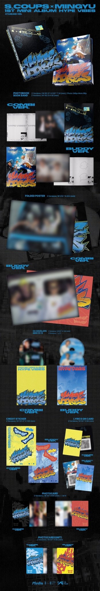 PRE - ORDER S.COUPS X MINGYU (SEVENTEEN) 1st Mini Album HYPE VIBES – album (COMBI / / ) | HobiEgo