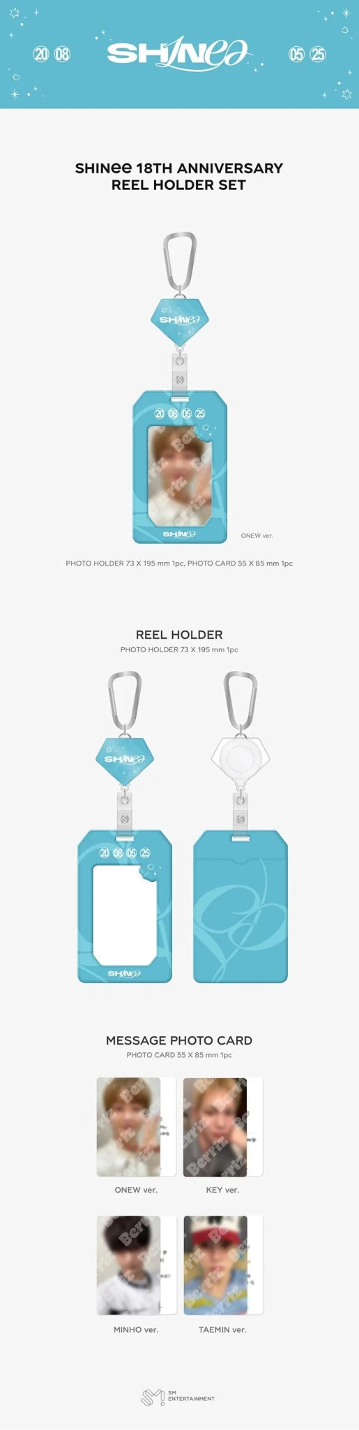 PRE - ORDER SHINee 18th Anniversary OFFICIAL MD Reel Holder Set – merch  (Onew / / ) | HobiEgo K - pop Shop