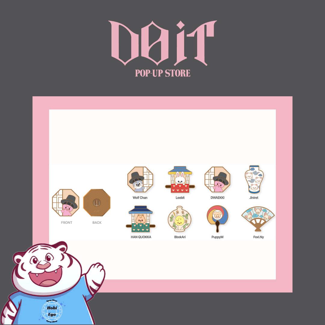 PRE - ORDER Stray Kids DO IT Pop - Up Store SKZOO Badge – merch (Wolf Chan / / ) | HobiEgo