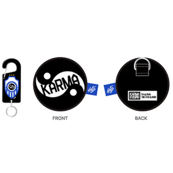 PRE - ORDER Stray Kids KARMA Pop Up Store Official Acrylic Carabiner & Ball Pouch Set – Keyring ( / / ) | HobiEgo
