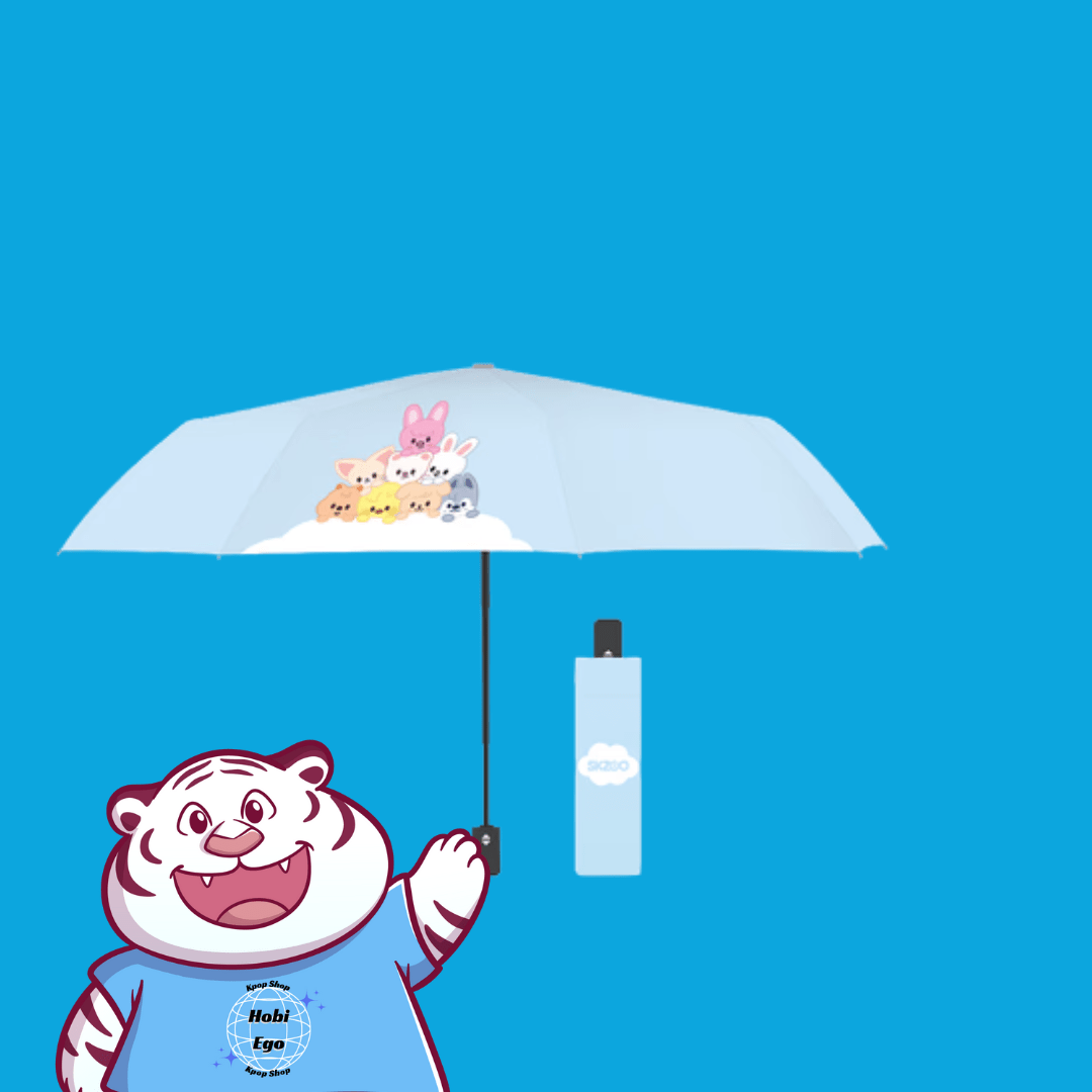 PRE - ORDER Stray Kids World Tour dominATE : celebrATE Pop - Up Store SKZOO Folding Sun Umbrella – merch  ( / / ) | HobiEgo