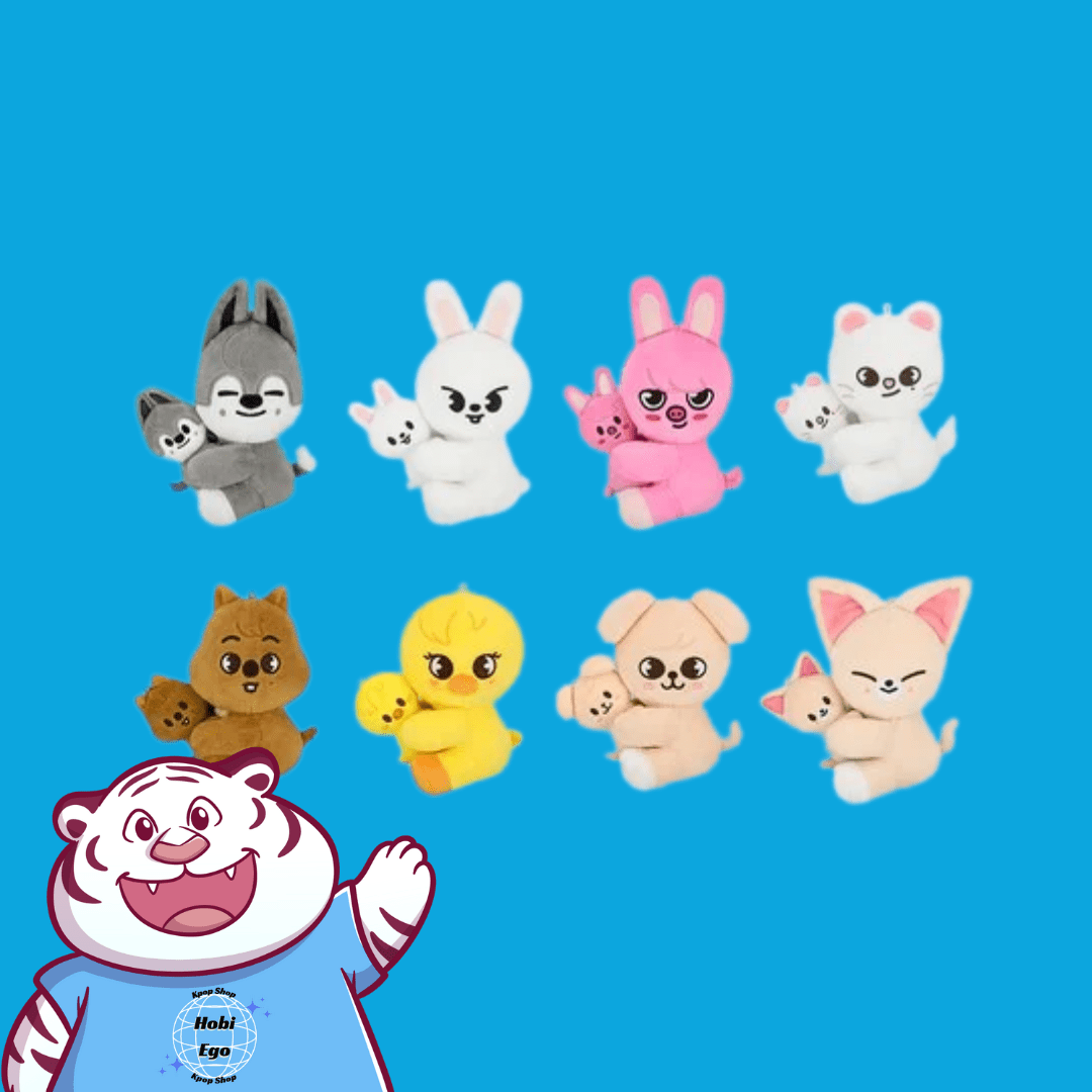 PRE - ORDER Stray Kids World Tour dominATE : celebrATE Pop - Up Store SKZOO Magnet Plush Set – merch (Wolf Chan / / ) | HobiEgo