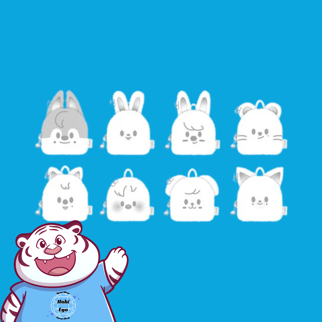 PRE - ORDER Stray Kids World Tour dominATE : celebrATE Pop - Up Store SKZOO Original Backpack Silver – merch  (Wolf Chan / / ) | HobiEgo
