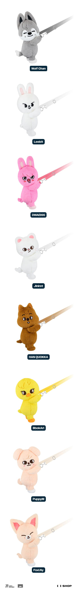 PRE - ORDER Stray Kids World Tour dominATE : celebrATE Pop - Up Store SKZOO Plush Bag – merch (Wolf Chan / / ) | HobiEgo