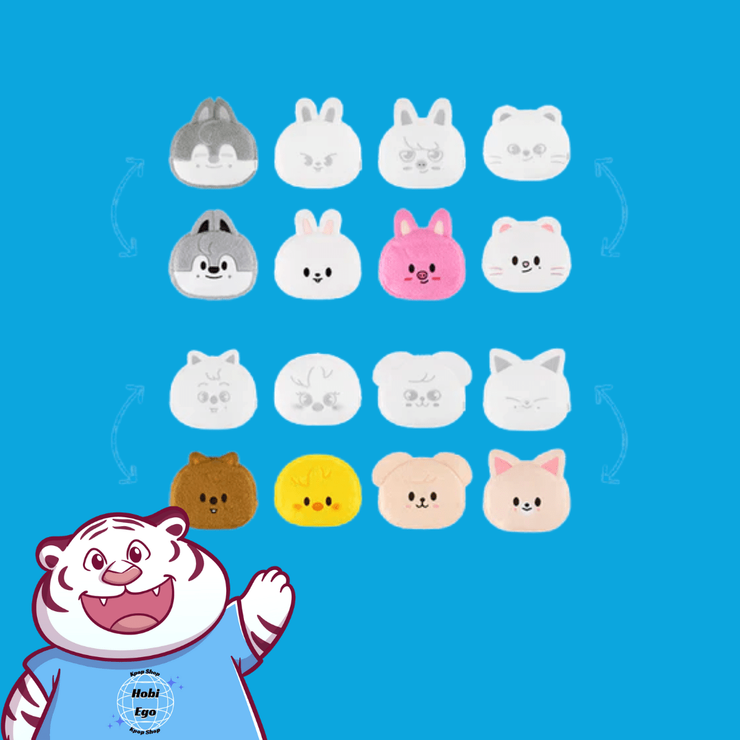 PRE - ORDER Stray Kids World Tour dominATE : celebrATE Pop - Up Store SKZOO Reversible Face Pouch – merch  (Wolf Chan / / ) | HobiEgo