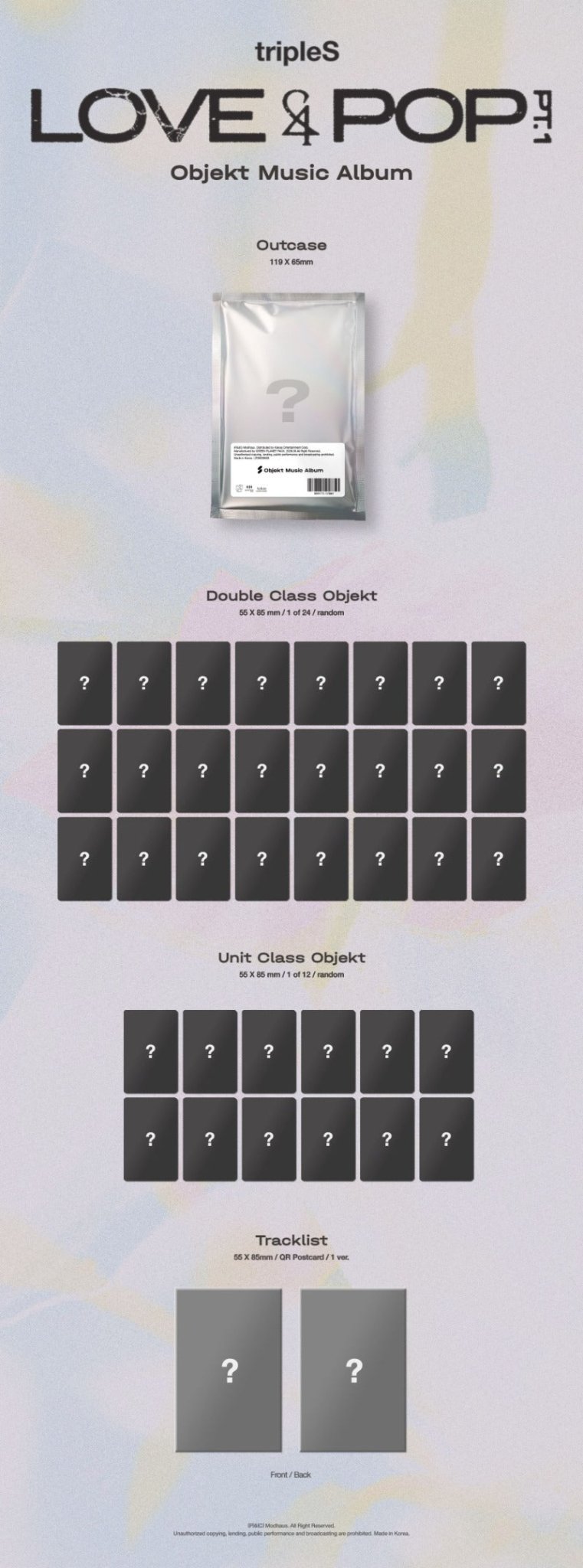 PRE - ORDER tripleS <LOVE&POP> pt.1 (Objekt Music Album) – album  ( / / ) | HobiEgo K - pop Shop
