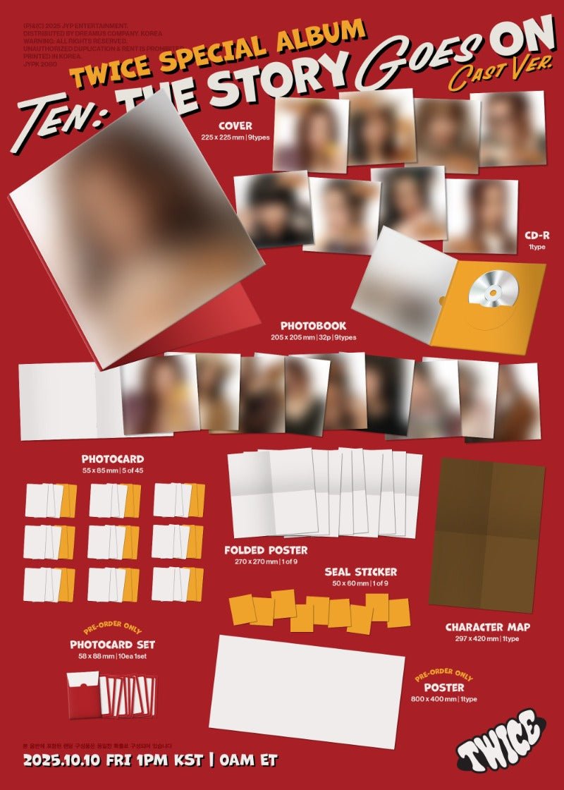 PRE - ORDER TWICE Special Album TEN: The Story Goes On (Cast Version) – album (Jihyo / / ) | HobiEgo