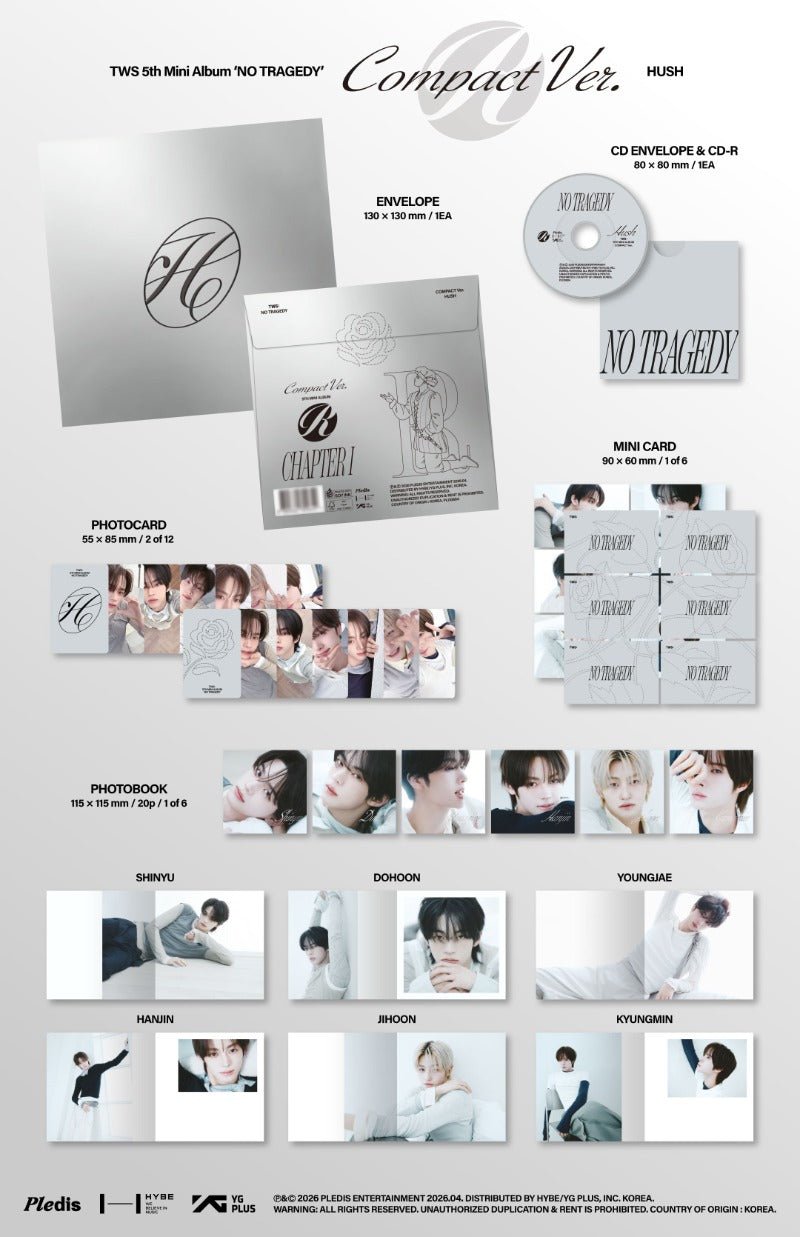 PRE - ORDER TWS 5th Mini Album NO TRAGEDY (Compact Hush Version) – album  ( / / ) | HobiEgo K - pop Shop