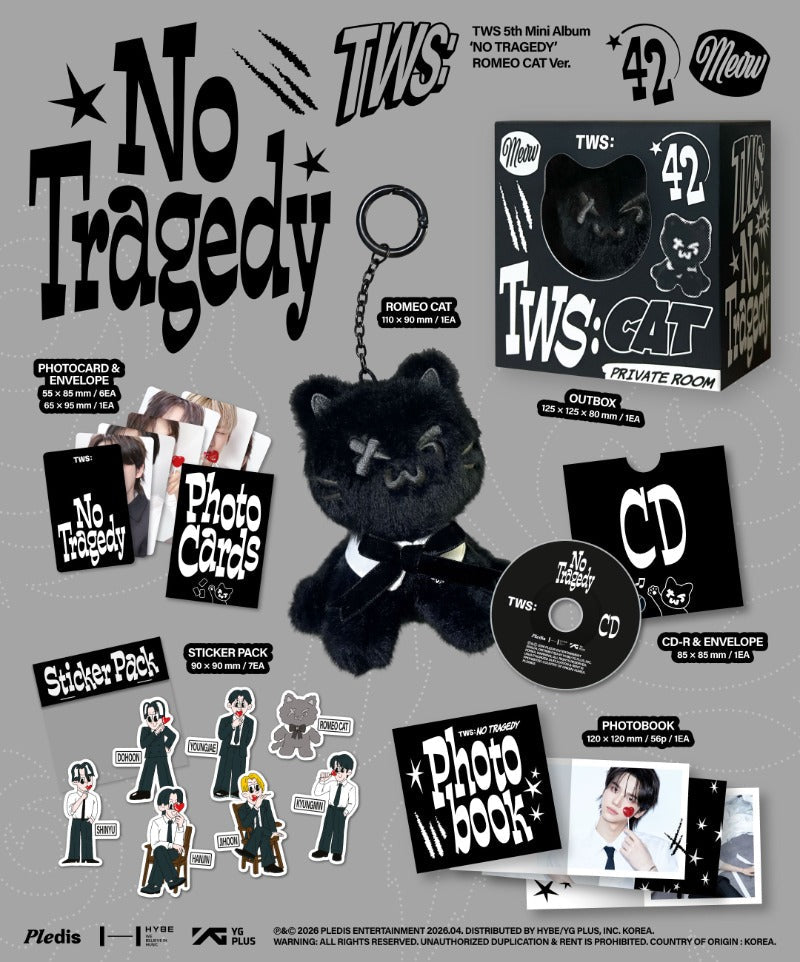 PRE - ORDER TWS 5th Mini Album NO TRAGEDY (Romeo Cat Version) – album  ( / / ) | HobiEgo K - pop Shop